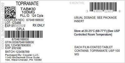 Label (69097 124 03 Topiramate 100mg 67046 1688 30)